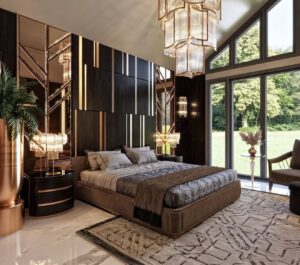 Elegant luxury living room designed by a luxury interior designer in Celina